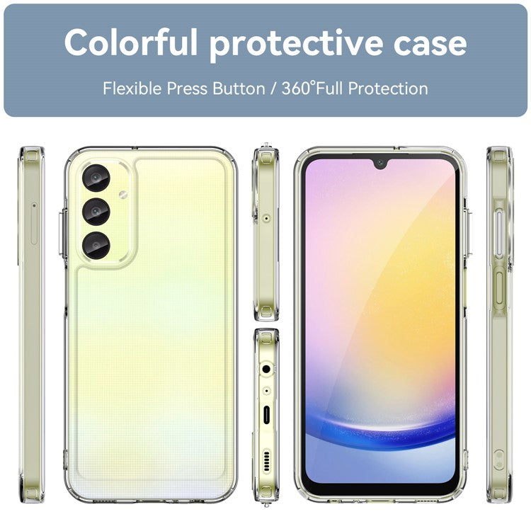 For Samsung Galaxy A25 5G (Global) (161.0 x 76.5 x 8.3mm) Cell Phone Cases Candy Series TPU Protective Cover - Transparent