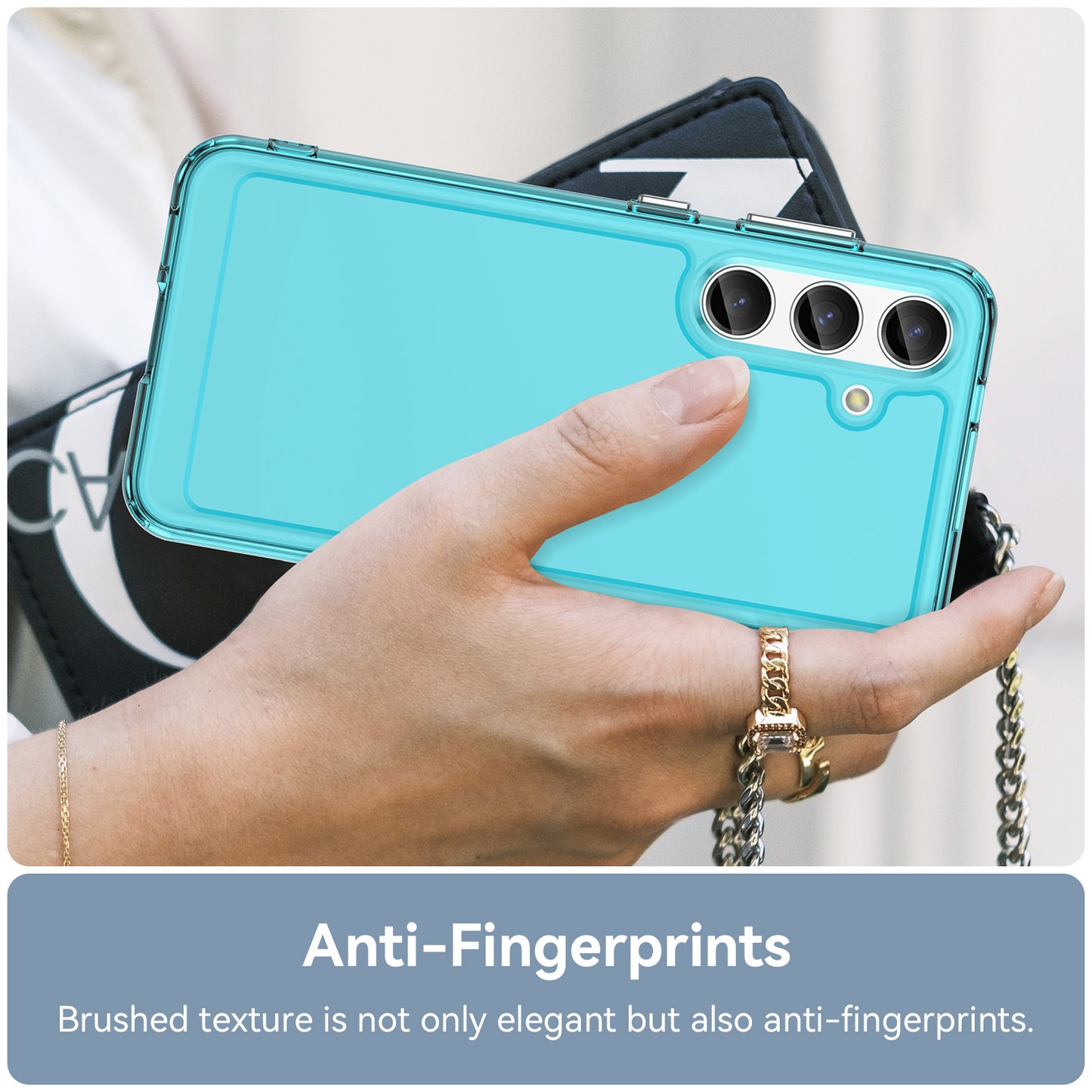 Candy Series for Samsung Galaxy S24 Case Shockproof Soft TPU Phone Back Cover - Transparent Blue