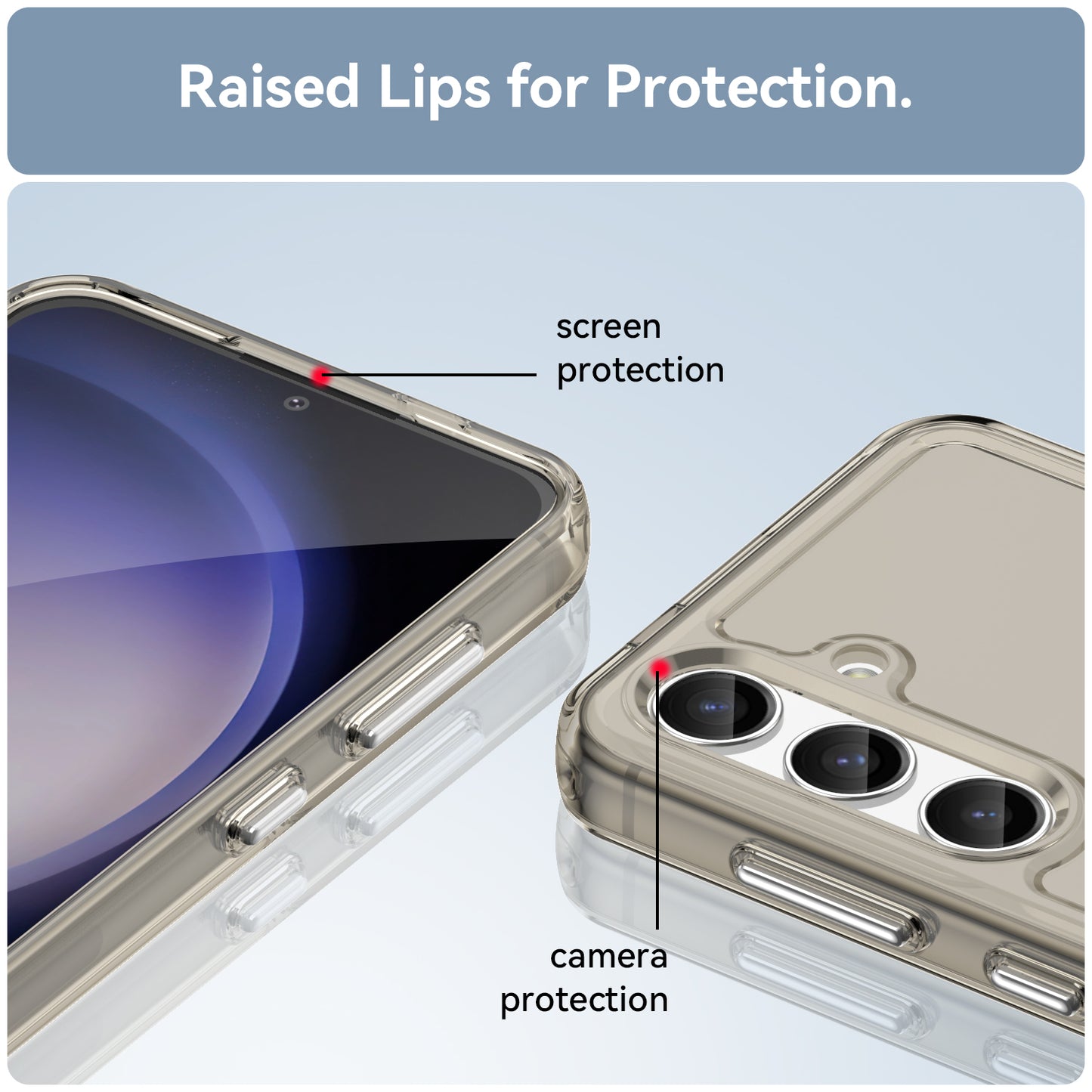Candy Series for Samsung Galaxy S24 Case Shockproof Soft TPU Phone Back Cover - Transparent
