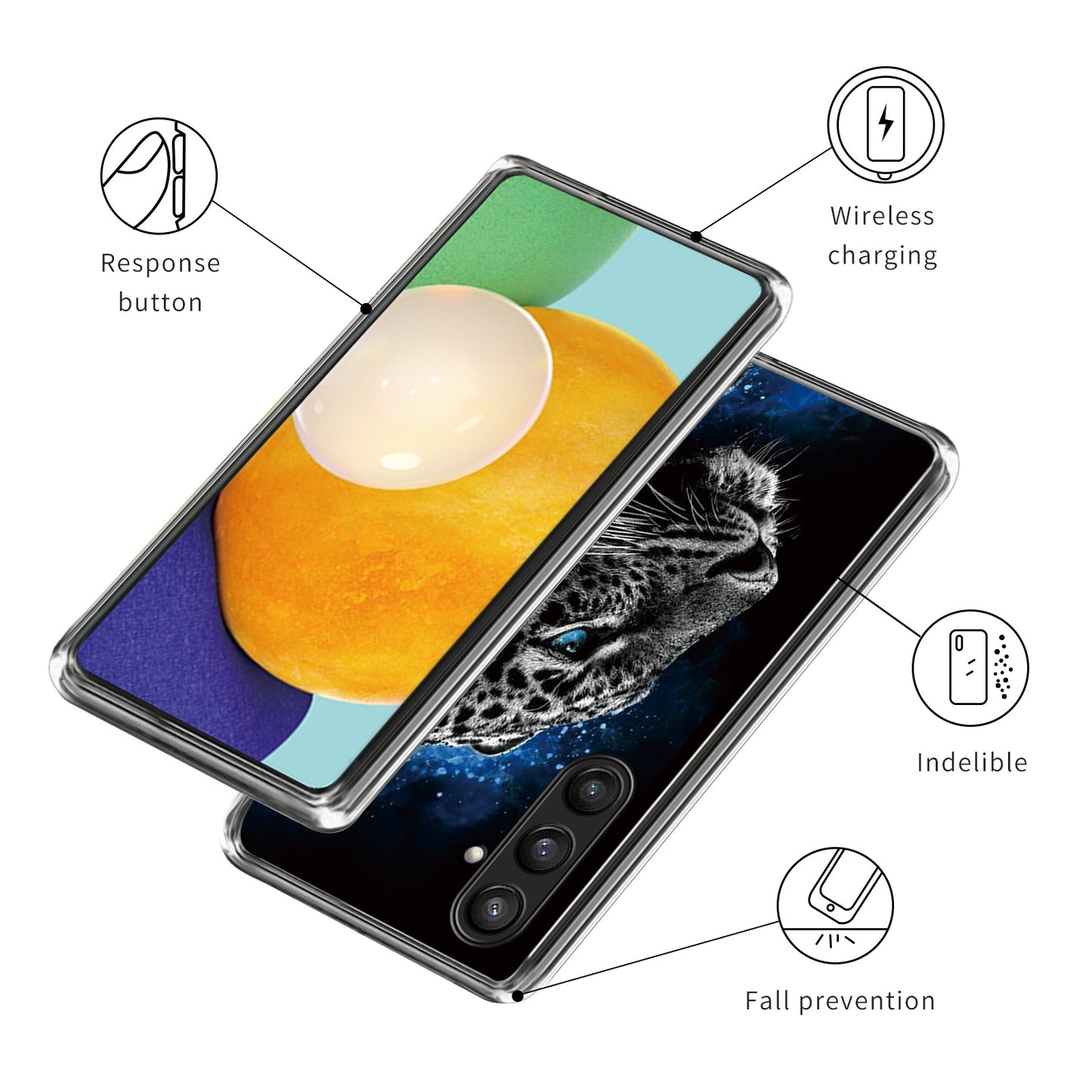 For Samsung Galaxy S24+ TPU Protective Case Art Pattern Printing Phone Cover - Tiger