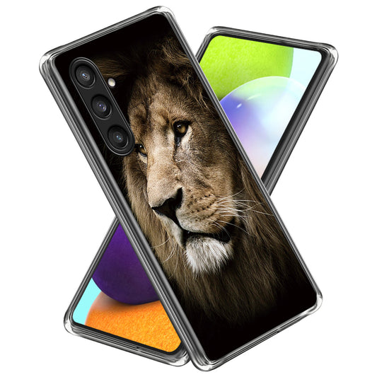 For Samsung Galaxy S24 Phone Case Thin Flexible TPU Back Cover IMD Pattern - Lion