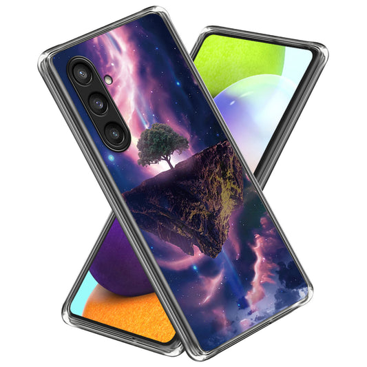 For Samsung Galaxy S24 Phone Case Thin Flexible TPU Back Cover IMD Pattern - Aurora Night
