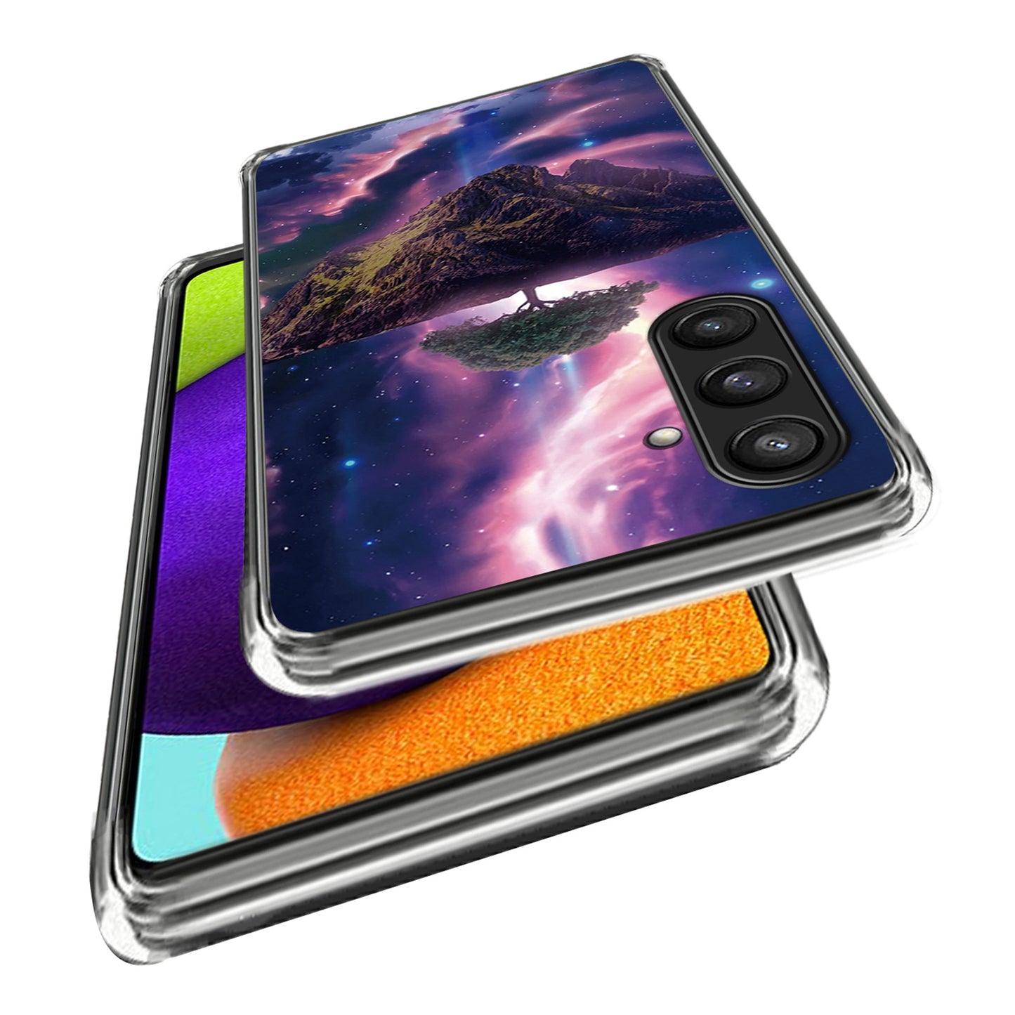 For Samsung Galaxy S24 Phone Case Thin Flexible TPU Back Cover IMD Pattern - Aurora Night