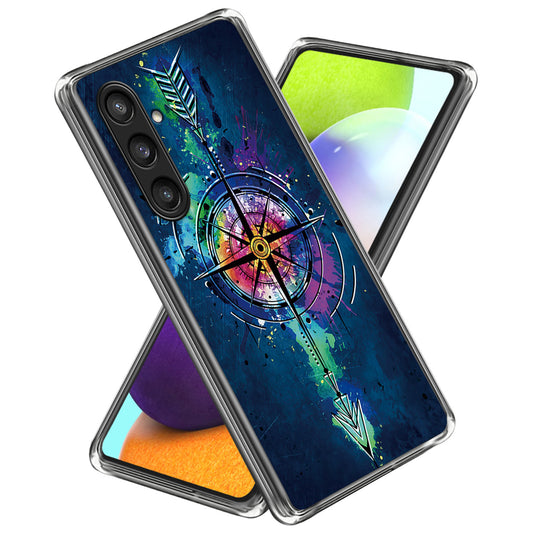 For Samsung Galaxy S24 Phone Case Thin Flexible TPU Back Cover IMD Pattern - Arrow