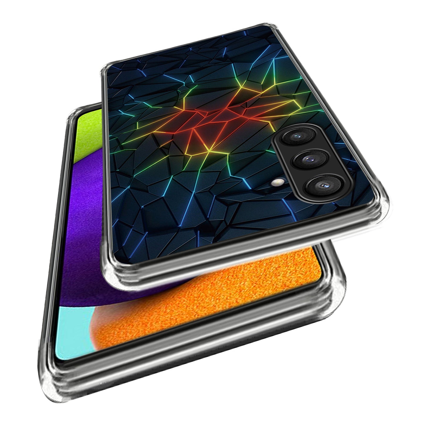 For Samsung Galaxy S24 Phone Case Thin Flexible TPU Back Cover IMD Pattern - Geometry