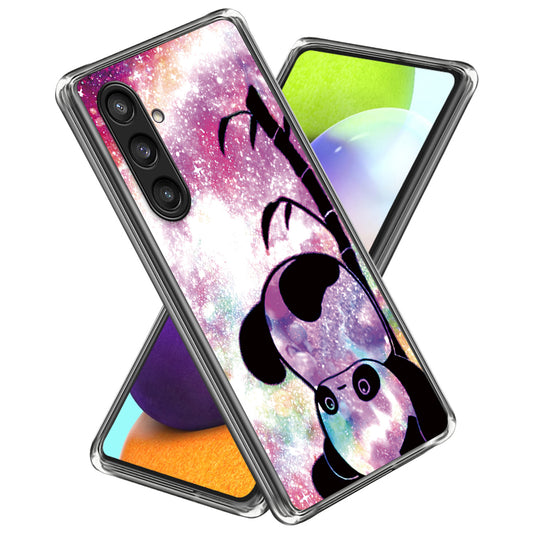 For Samsung Galaxy S24 Phone Case Thin Flexible TPU Back Cover IMD Pattern - Panda