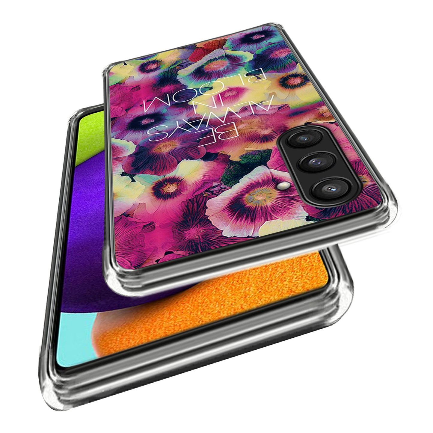 For Samsung Galaxy S24 Phone Case Thin Flexible TPU Back Cover IMD Pattern - Colorful Flowers