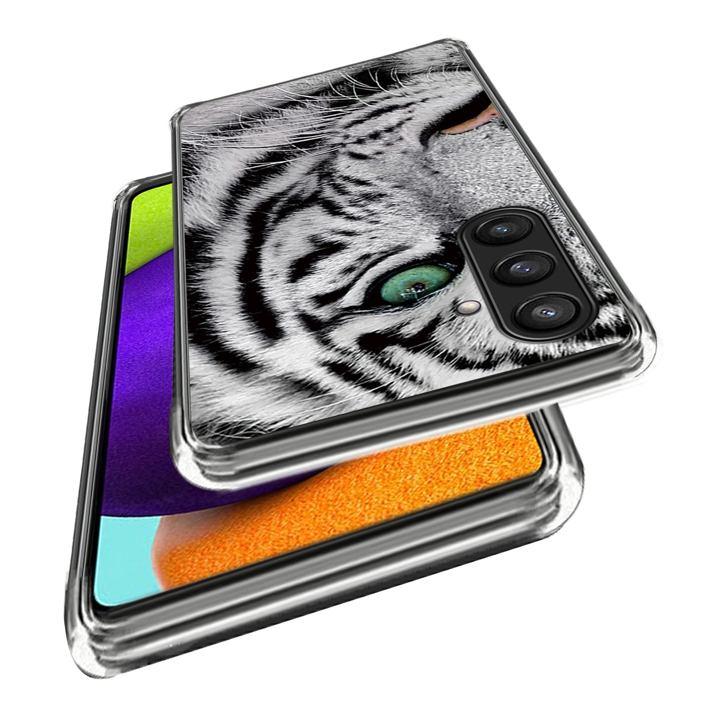For Samsung Galaxy S24 Phone Case Thin Flexible TPU Back Cover IMD Pattern - Tiger Head