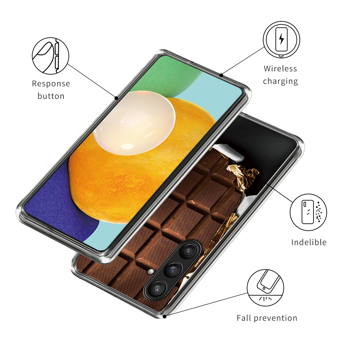 For Samsung Galaxy S24+ Case Pattern Printing Anti-scratch Phone Cover - Chocolate