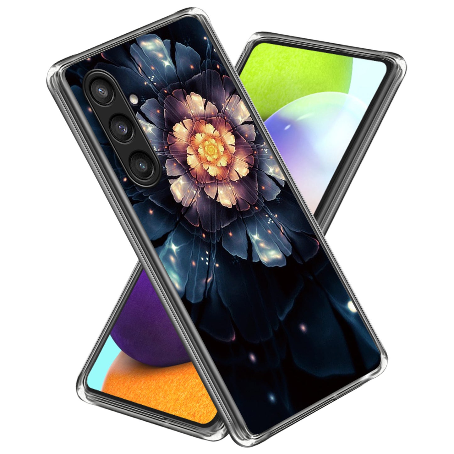 For Samsung Galaxy S24+ Case Pattern Printing Anti-scratch Phone Cover - Colorful Flower