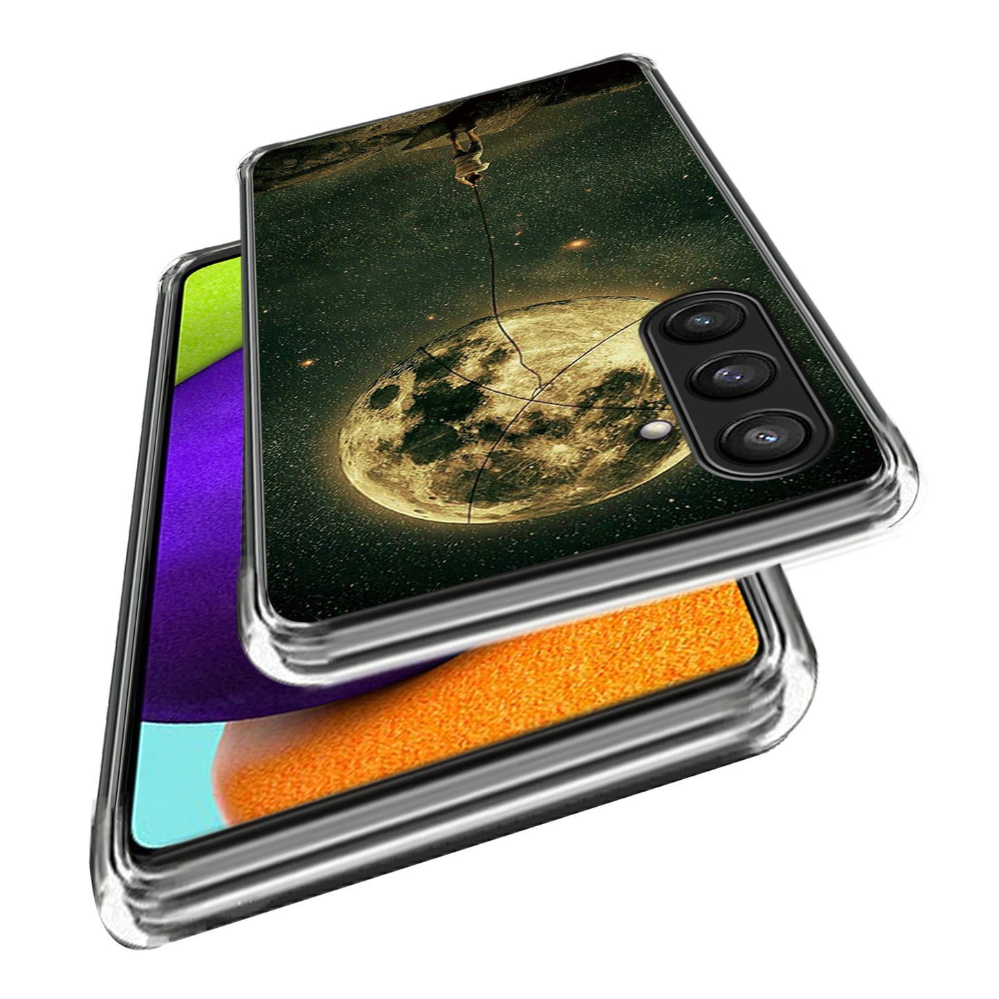 For Samsung Galaxy S24+ Case Pattern Printing Anti-scratch Phone Cover - Moon