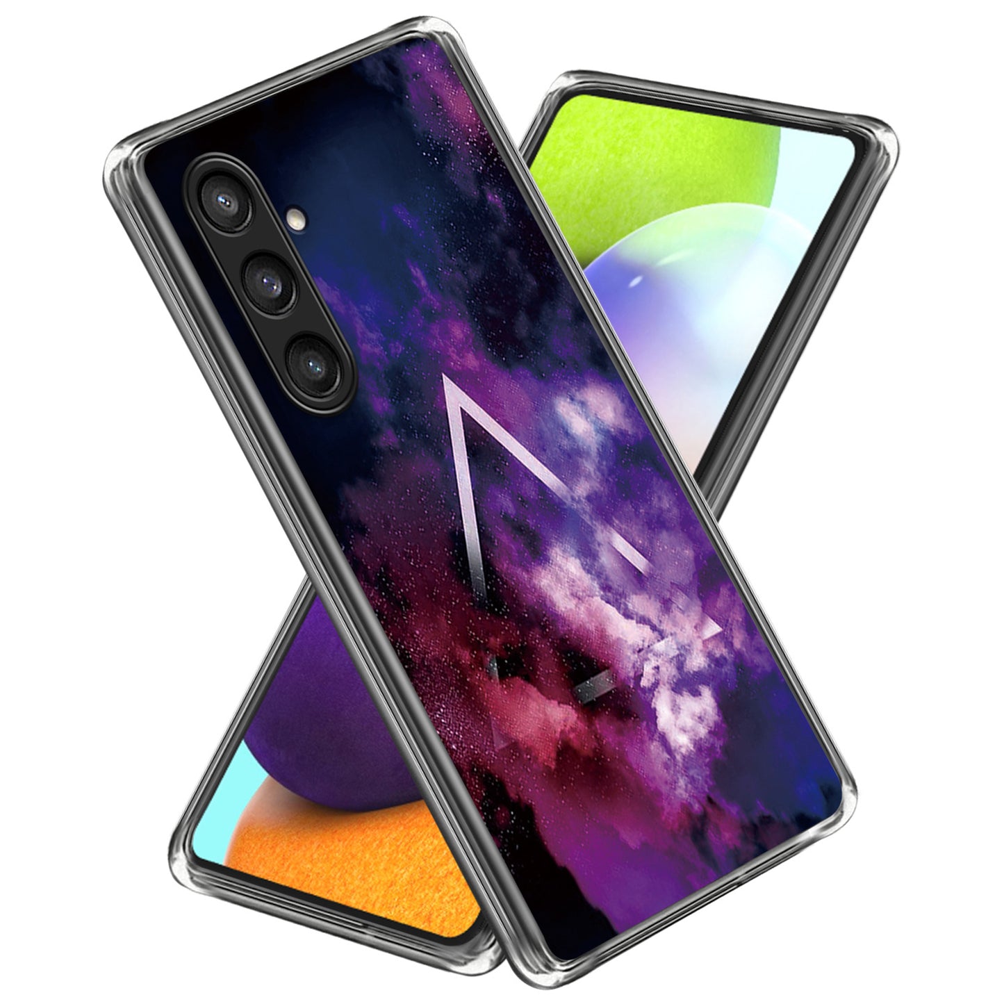 For Samsung Galaxy S24 TPU Phone Case Pattern Printing Protective Cover - Triangle and Fog
