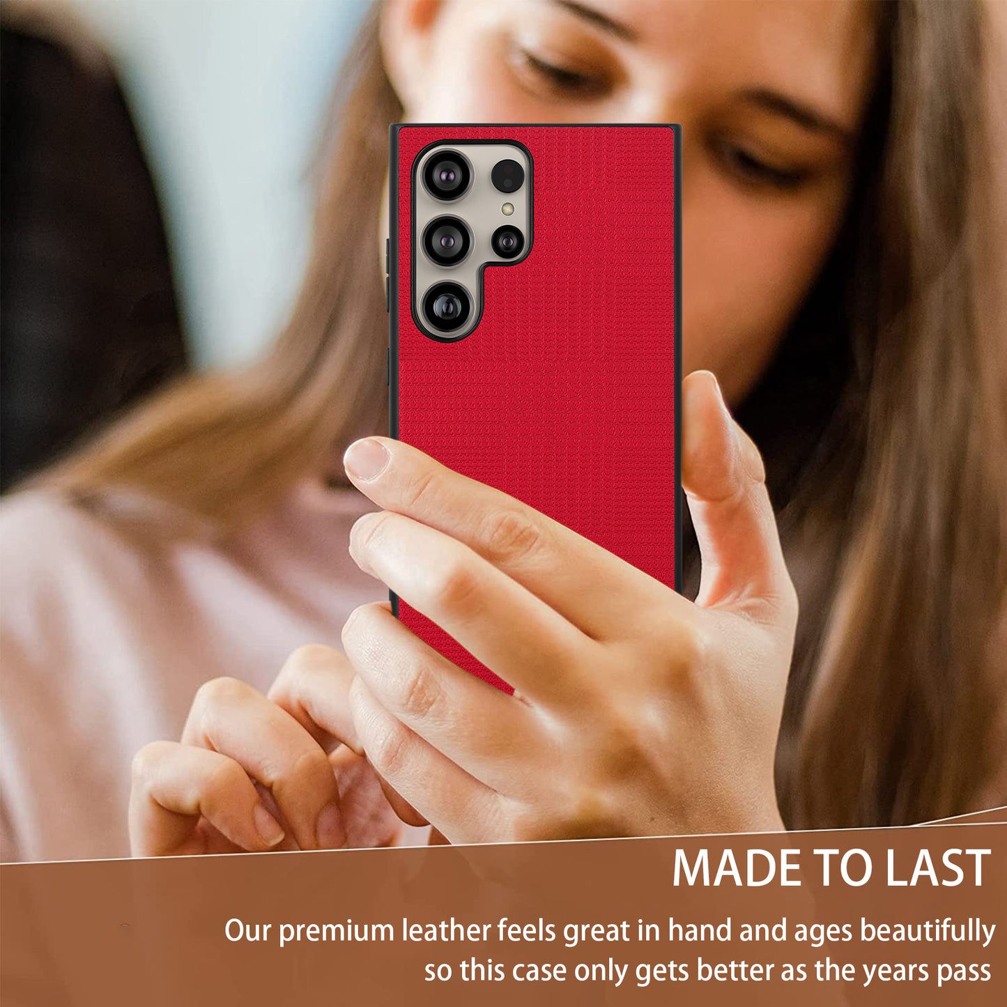 VILI TH Series for Samsung Galaxy S24 Ultra Shockproof Cover Protective Phone Case - Red