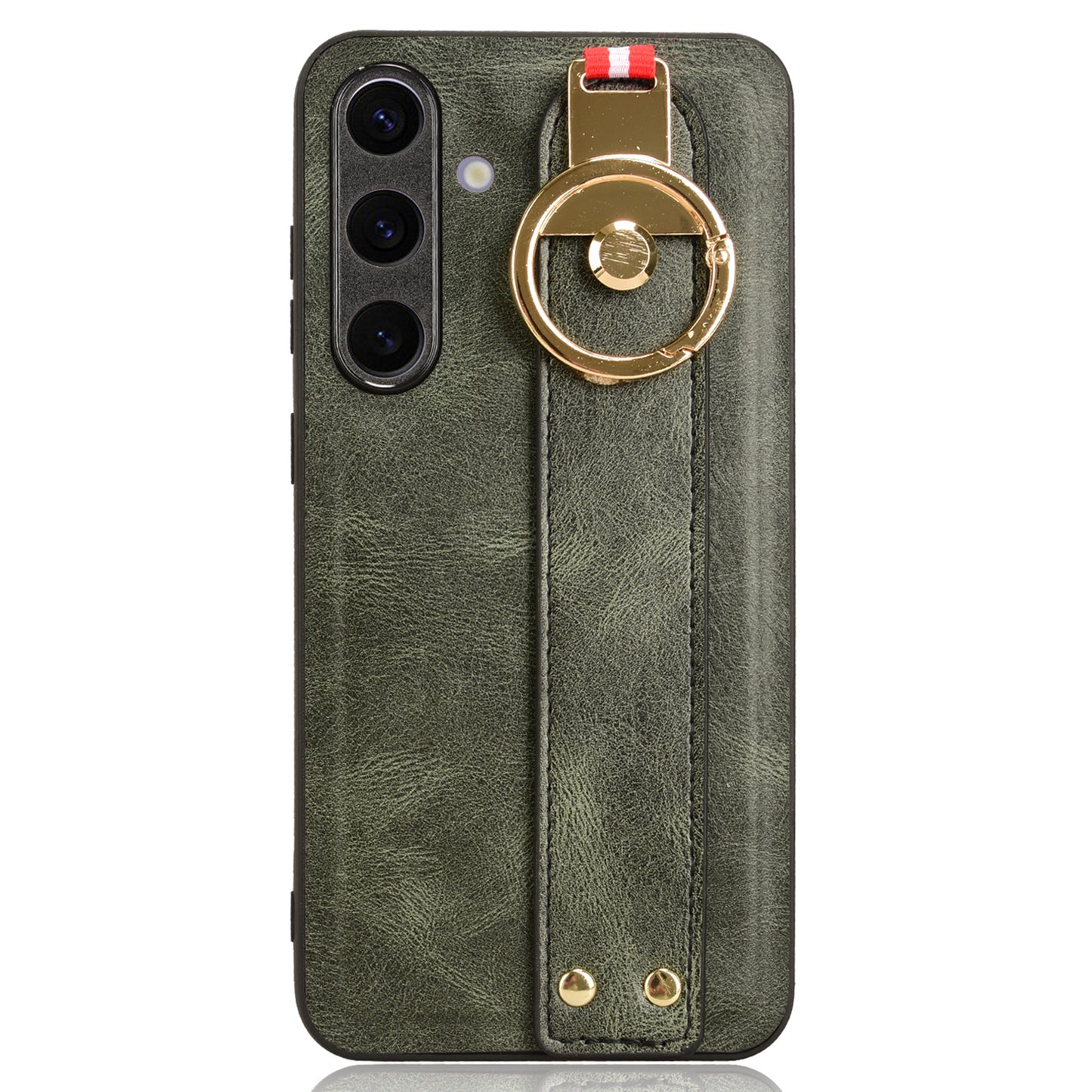 For Samsung Galaxy S24 Case PU Leather+PC+TPU Shockproof Bottle Opener Cover - Green