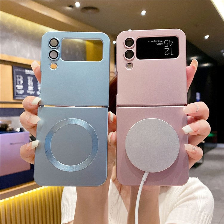 For Samsung Galaxy Z Flip4 5G TPU Case Magnetic Phone Cover - Blue