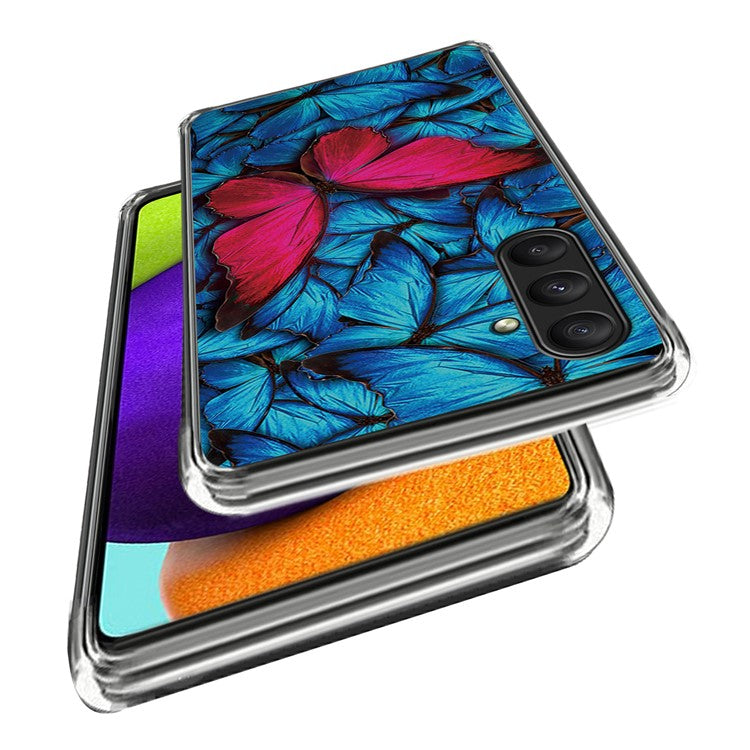 For Samsung Galaxy A25 5G (Global) (161.0 x 76.5 x 8.3mm) TPU Case with Pattern Printing - Red Butterfly