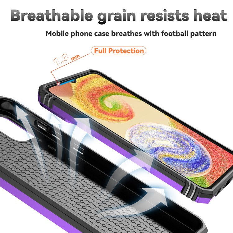 For Samsung Galaxy A05 4G Camera Protection Case PC+TPU Military Grade Phone Cover - Purple