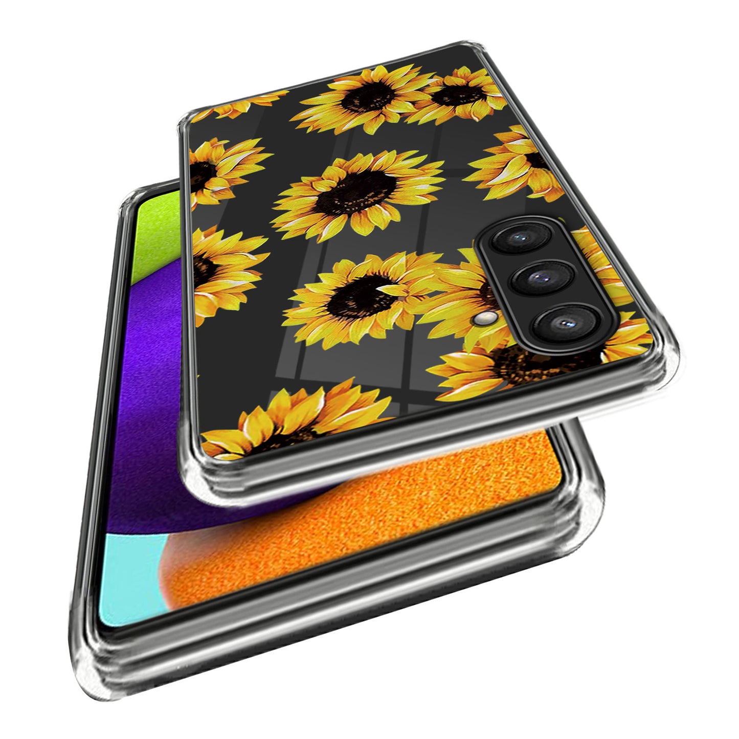For Samsung Galaxy S24 Case Pattern Flexible TPU Phone Back Cover Shell - Sunflowers
