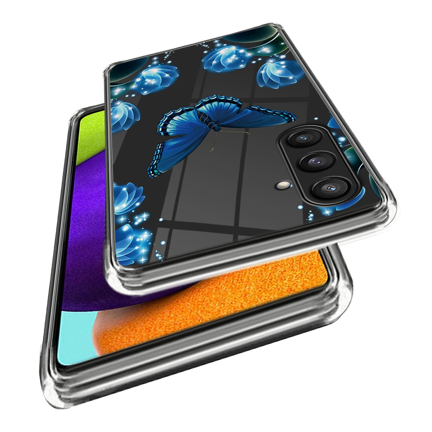 For Samsung Galaxy S24 Case Pattern Flexible TPU Phone Back Cover Shell - Butterfly and Flower