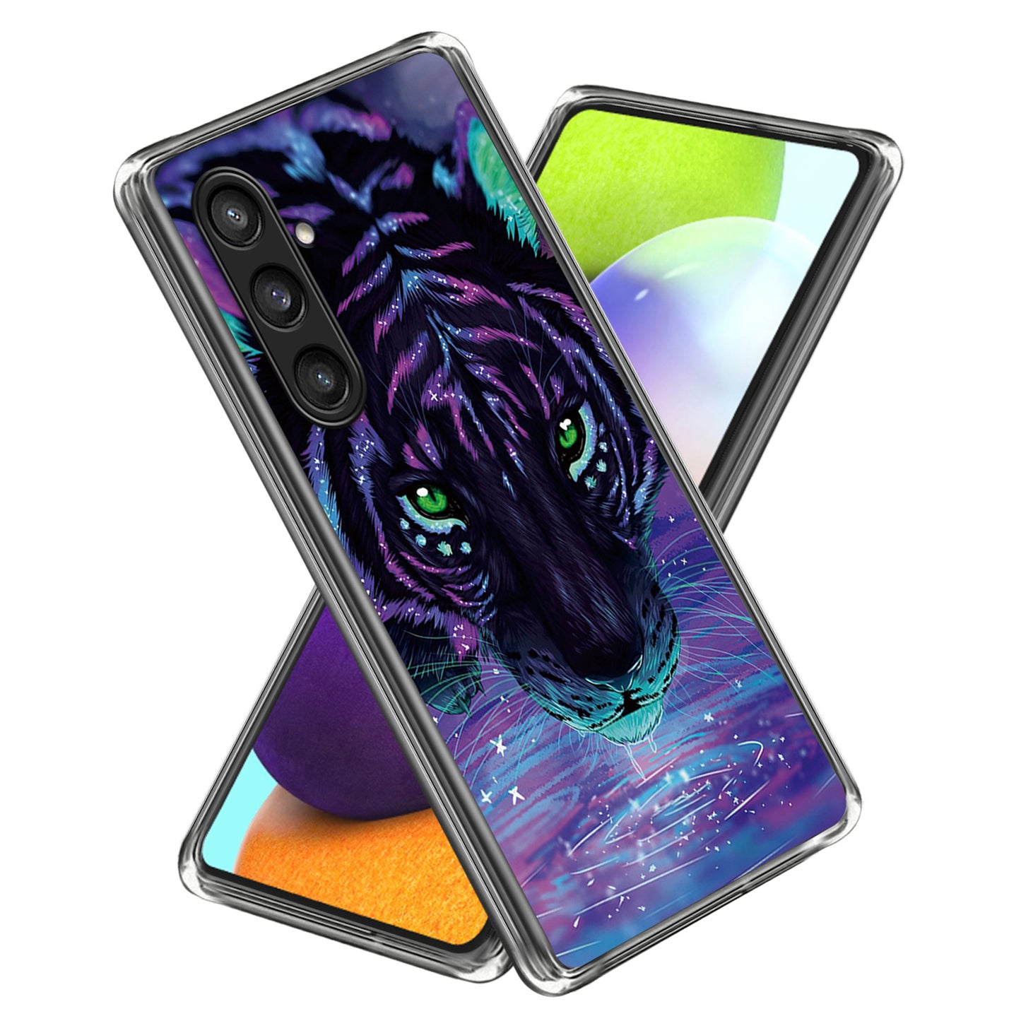 For Samsung Galaxy S24 Case Pattern Flexible TPU Phone Back Cover Shell - Night Tiger