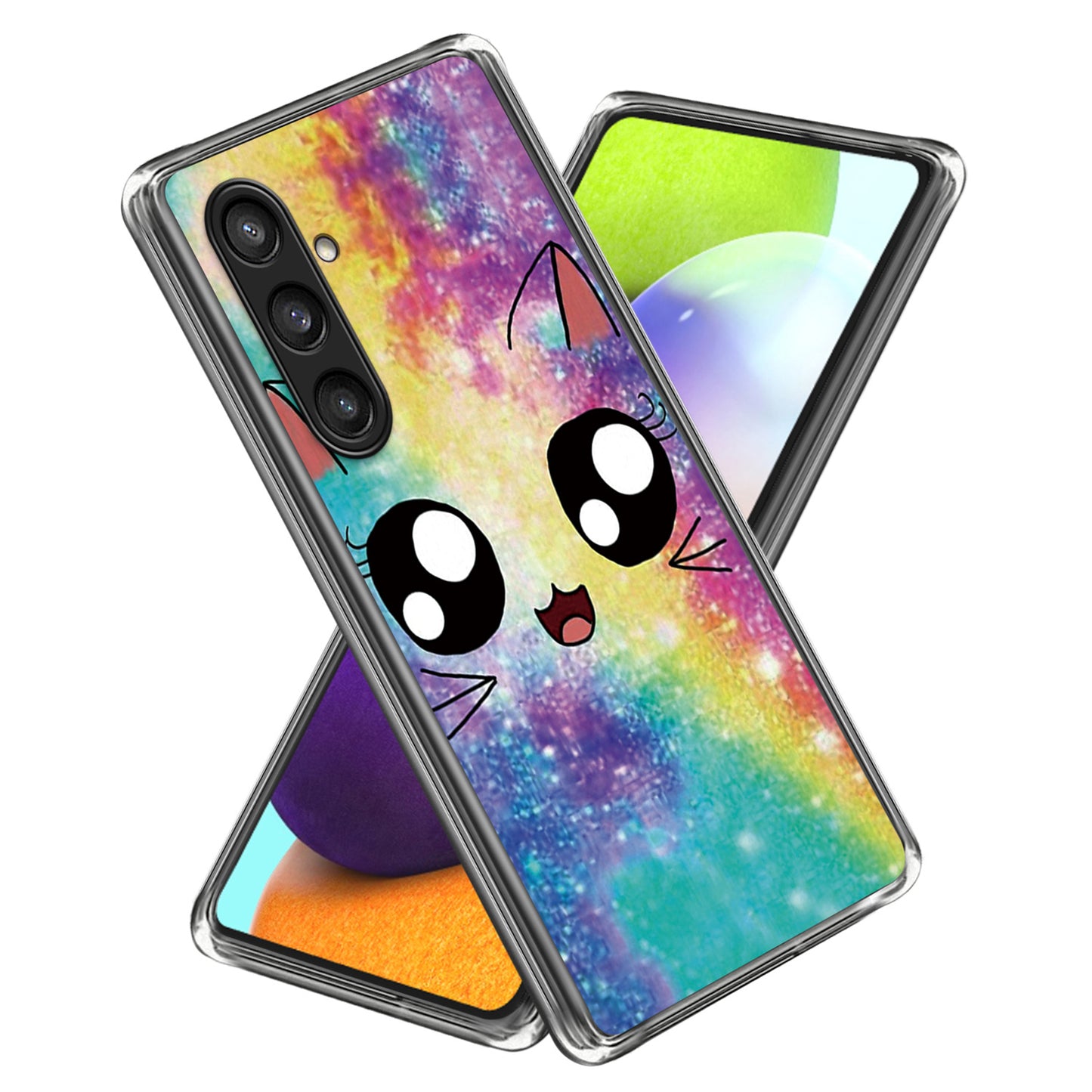 For Samsung Galaxy S24+ TPU Case Slim Fashion Pattern Protective Phone Cover - Rainbow Cat