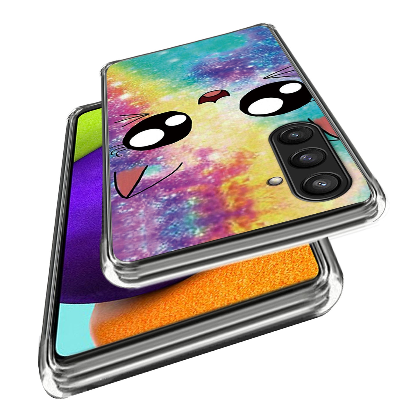 For Samsung Galaxy S24+ TPU Case Slim Fashion Pattern Protective Phone Cover - Rainbow Cat