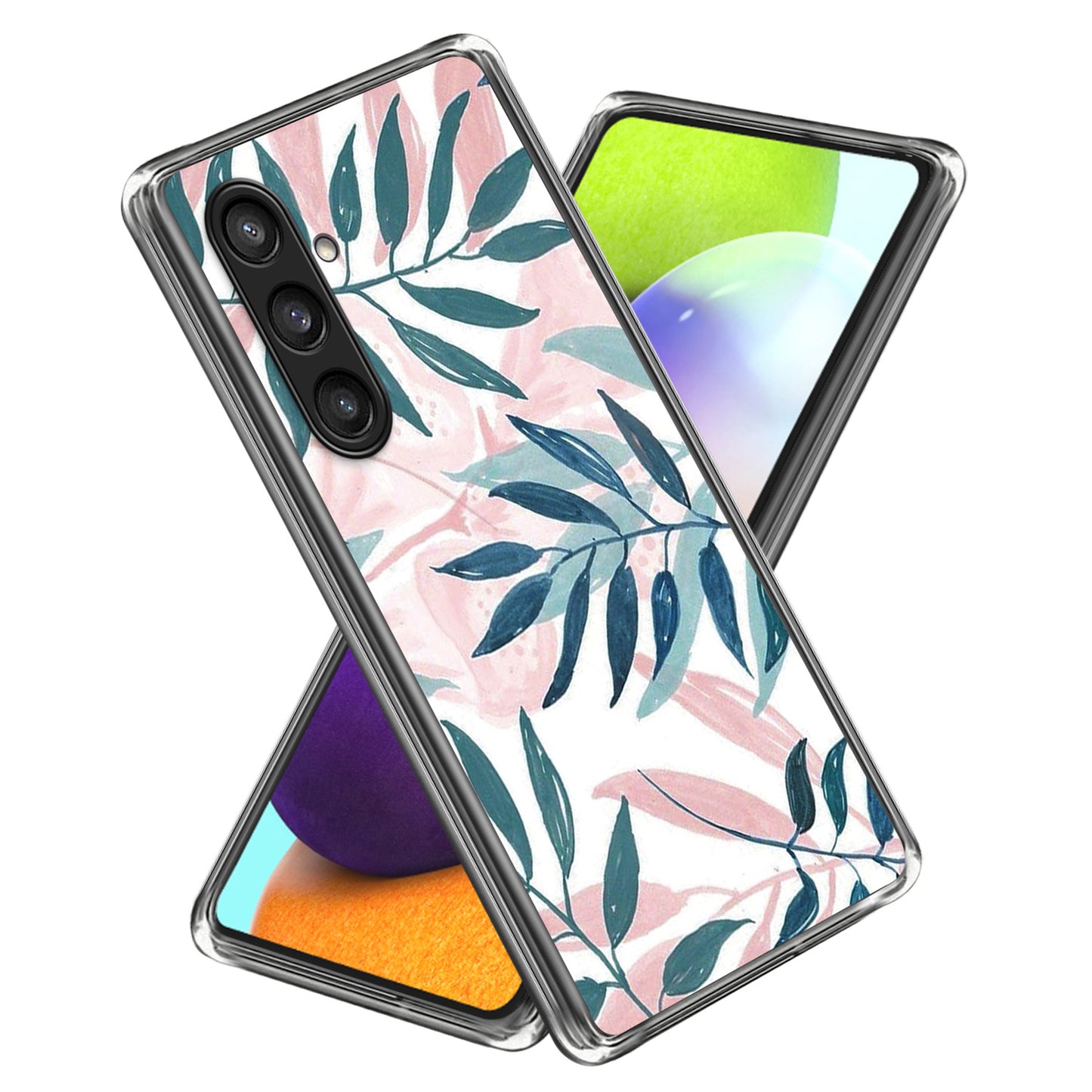 For Samsung Galaxy S24+ TPU Case Slim Fashion Pattern Protective Phone Cover - Leaves
