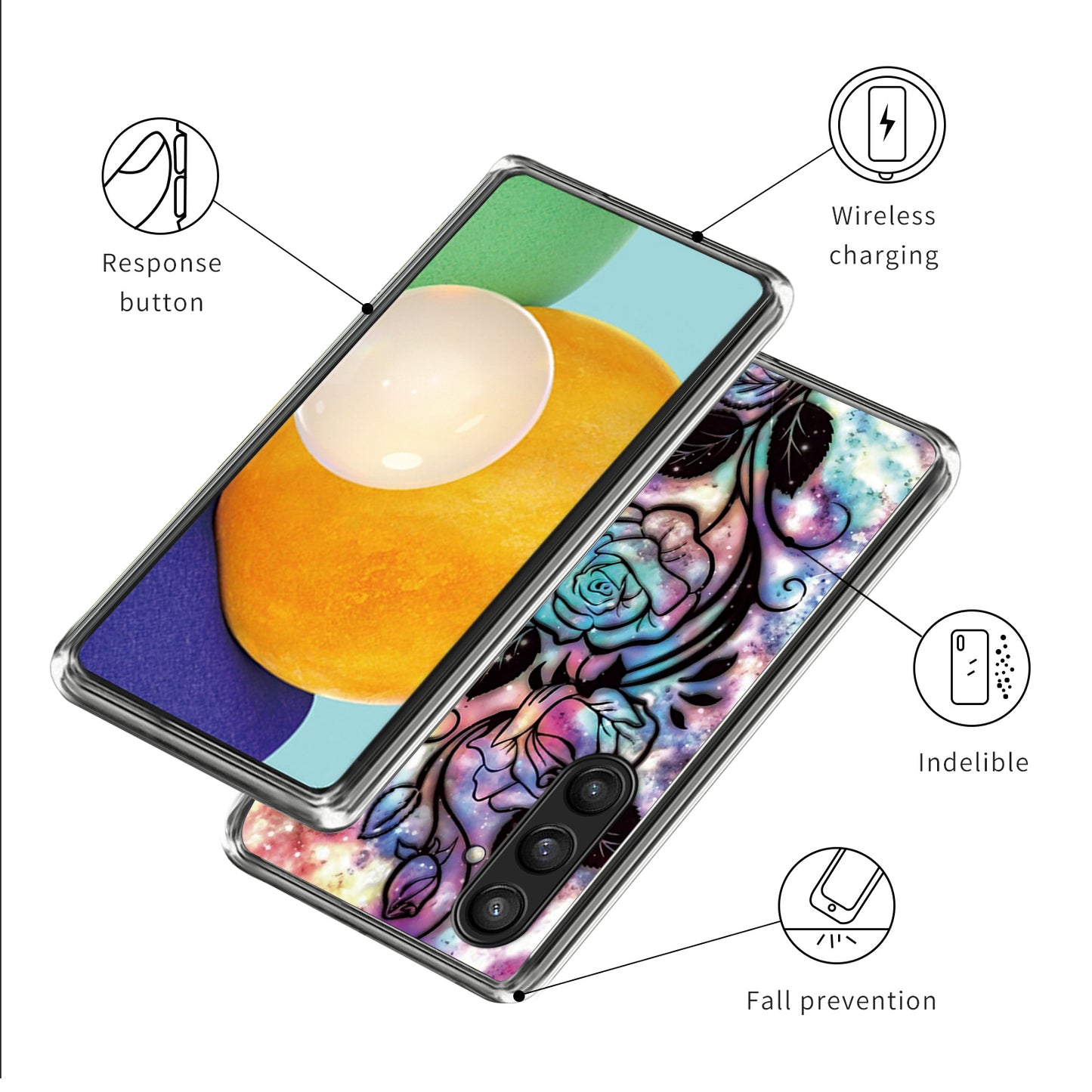 For Samsung Galaxy S24+ TPU Case Slim Fashion Pattern Protective Phone Cover - Dream Rose