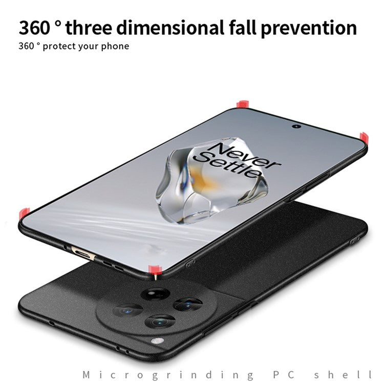 MOFI Shield Matte Series for OnePlus 12 5G Phone Case Ultra Thin PC Back Cover - Red