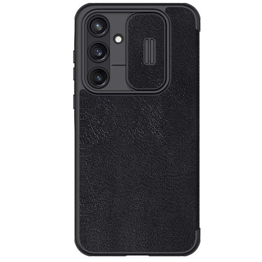 NILLKIN Qin Pro Series for Samsung Galaxy A55 5G Phone Case with Card Slots Leather Cover - Black