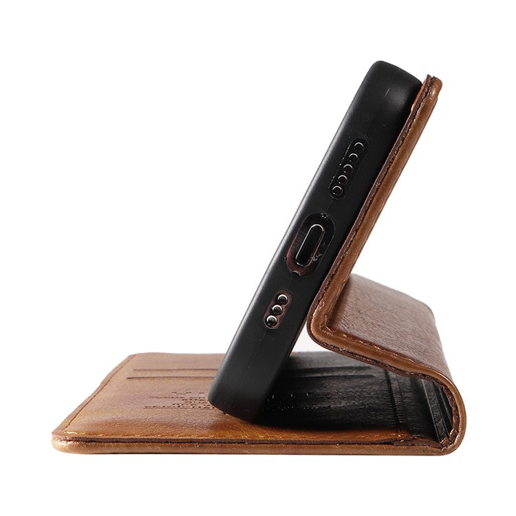 YIKATU YK-006 For Oppo Reno11 5G (Global) Cell Phone Case Litchi Texture PU Leather Stand Wallet Cover - Brown