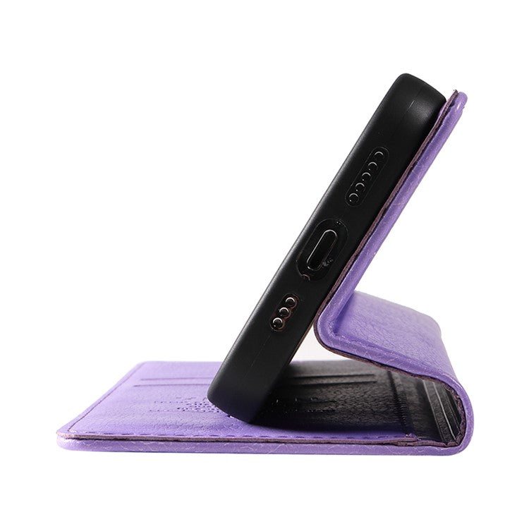 YIKATU YK-006 For Oppo Reno11 5G (Global) Cell Phone Case Litchi Texture PU Leather Stand Wallet Cover - Purple