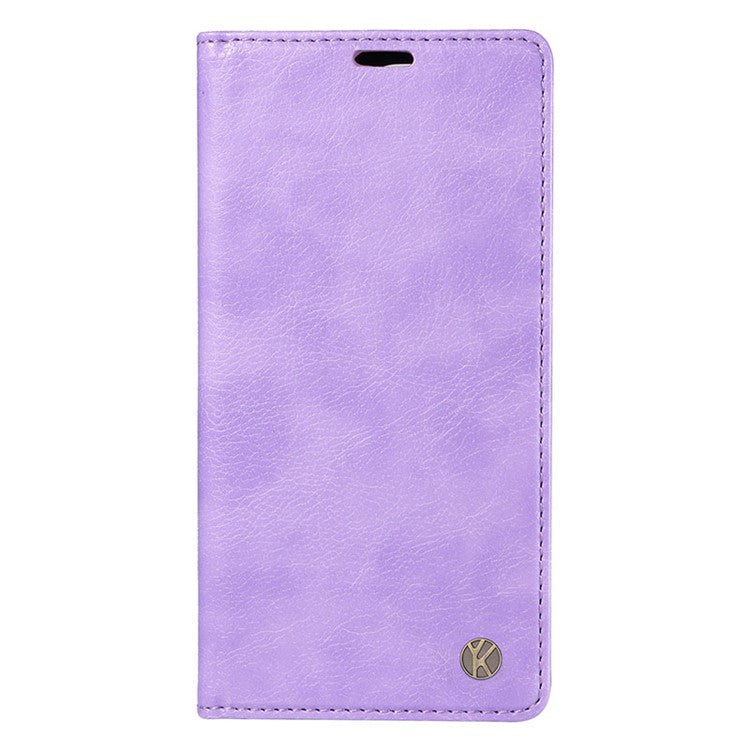 YIKATU YK-006 For Oppo Reno11 5G (Global) Cell Phone Case Litchi Texture PU Leather Stand Wallet Cover - Purple
