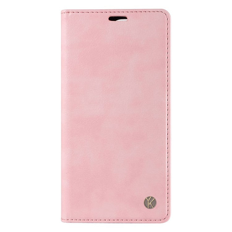 YIKATU YK-006 For Oppo Reno11 5G (Global) Cell Phone Case Litchi Texture PU Leather Stand Wallet Cover - Pink