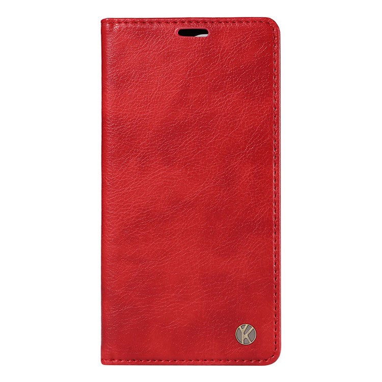 YIKATU YK-006 For Oppo Reno11 5G (Global) Cell Phone Case Litchi Texture PU Leather Stand Wallet Cover - Red