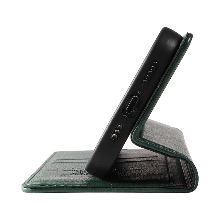YIKATU YK-006 For Oppo Reno11 5G (Global) Cell Phone Case Litchi Texture PU Leather Stand Wallet Cover - Green