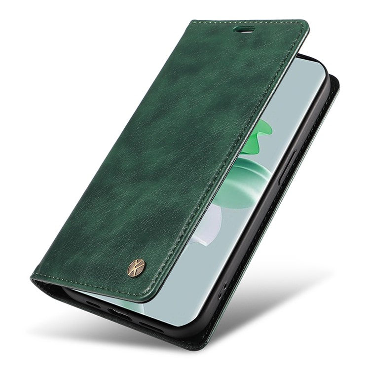 YIKATU YK-006 For Oppo Reno11 5G (Global) Cell Phone Case Litchi Texture PU Leather Stand Wallet Cover - Green