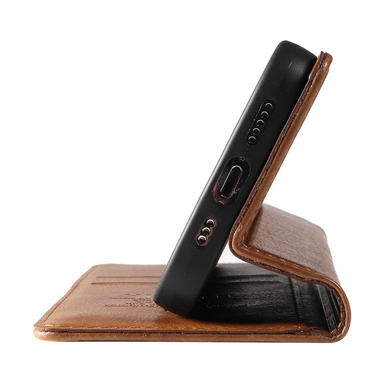 YIKATU YK-006 For Oppo Reno11 Pro 5G (Global) Case Magnetic Auto Closing PU Leather Wallet Phone Cover - Brown