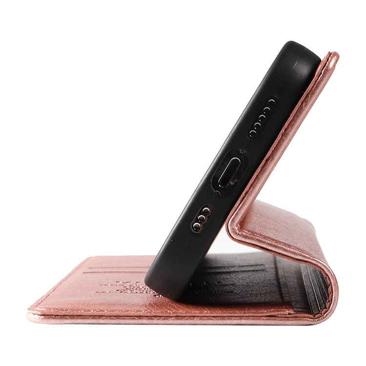 YIKATU YK-006 For Oppo Reno11 Pro 5G (Global) Case Magnetic Auto Closing PU Leather Wallet Phone Cover - Rose Gold