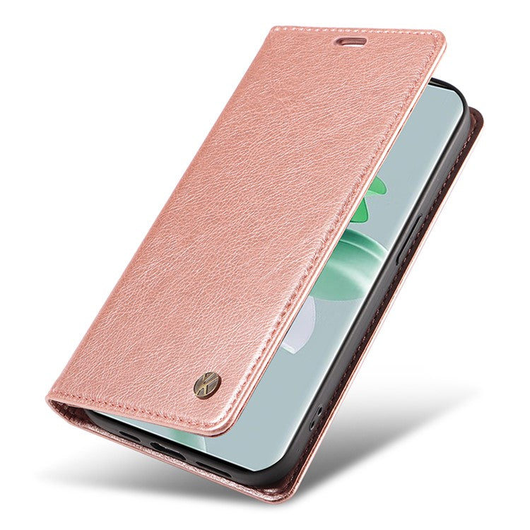 YIKATU YK-006 For Oppo Reno11 Pro 5G (Global) Case Magnetic Auto Closing PU Leather Wallet Phone Cover - Rose Gold