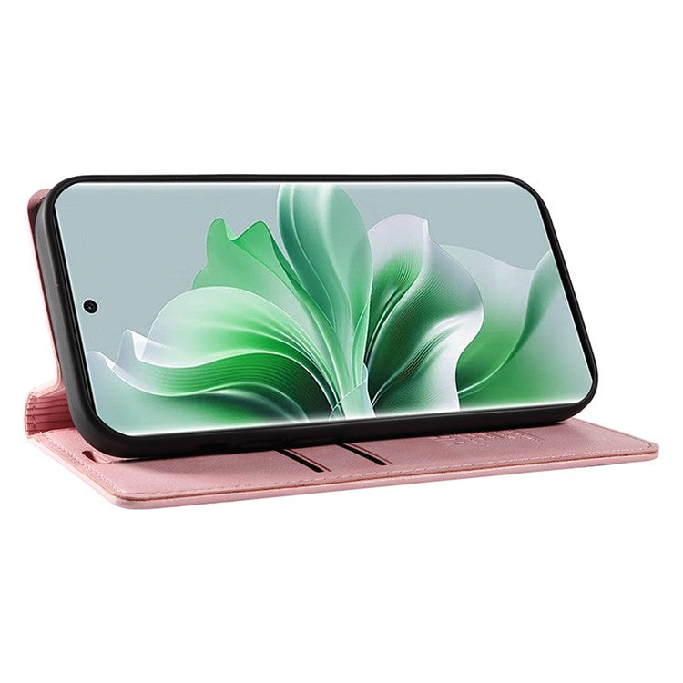 YIKATU YK-006 For Oppo Reno11 Pro 5G (Global) Case Magnetic Auto Closing PU Leather Wallet Phone Cover - Pink