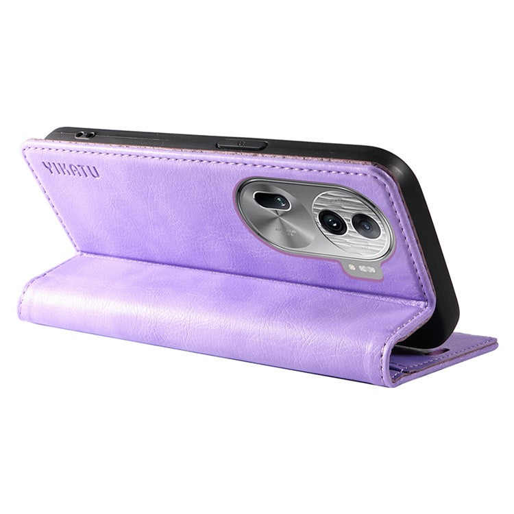 YIKATU YK-006 For Oppo Reno11 Pro 5G (Global) Case Magnetic Auto Closing PU Leather Wallet Phone Cover - Purple