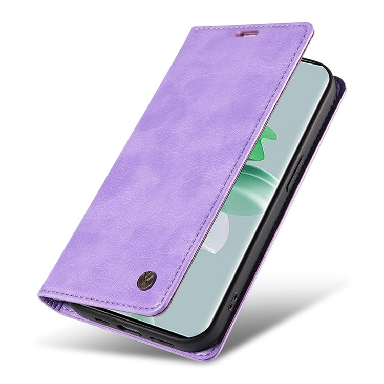 YIKATU YK-006 For Oppo Reno11 Pro 5G (Global) Case Magnetic Auto Closing PU Leather Wallet Phone Cover - Purple
