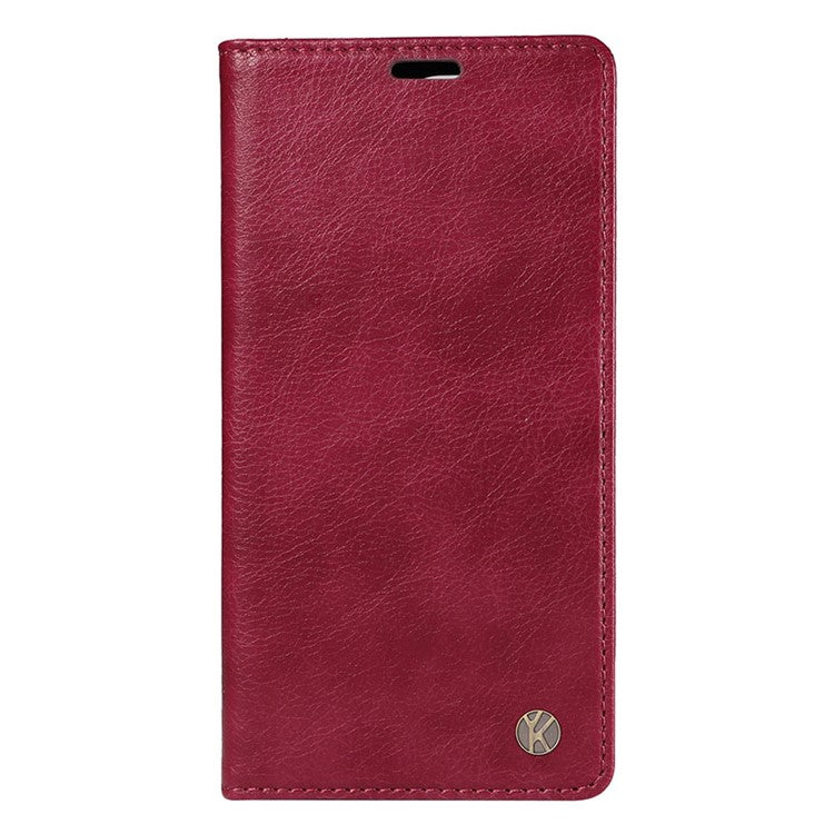 YIKATU YK-006 For Oppo Reno11 Pro 5G (Global) Case Magnetic Auto Closing PU Leather Wallet Phone Cover - Wine Red