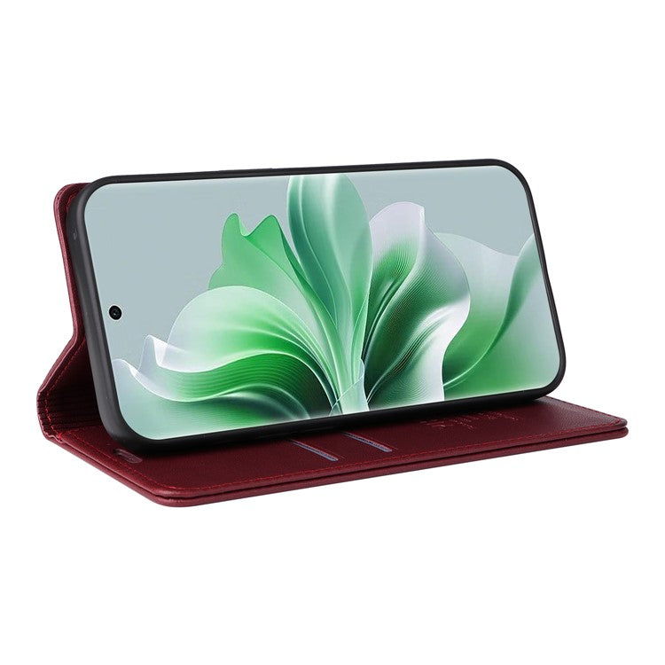 YIKATU YK-001 For Oppo Reno11 Pro 5G (Global) Wallet Case Flip Leather Cover Folding Stand - Wine Red
