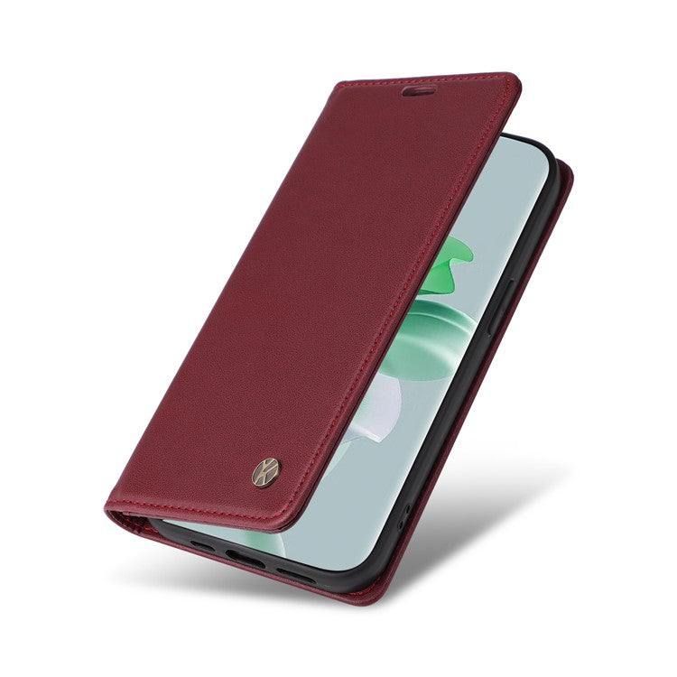 YIKATU YK-001 For Oppo Reno11 Pro 5G (Global) Wallet Case Flip Leather Cover Folding Stand - Wine Red