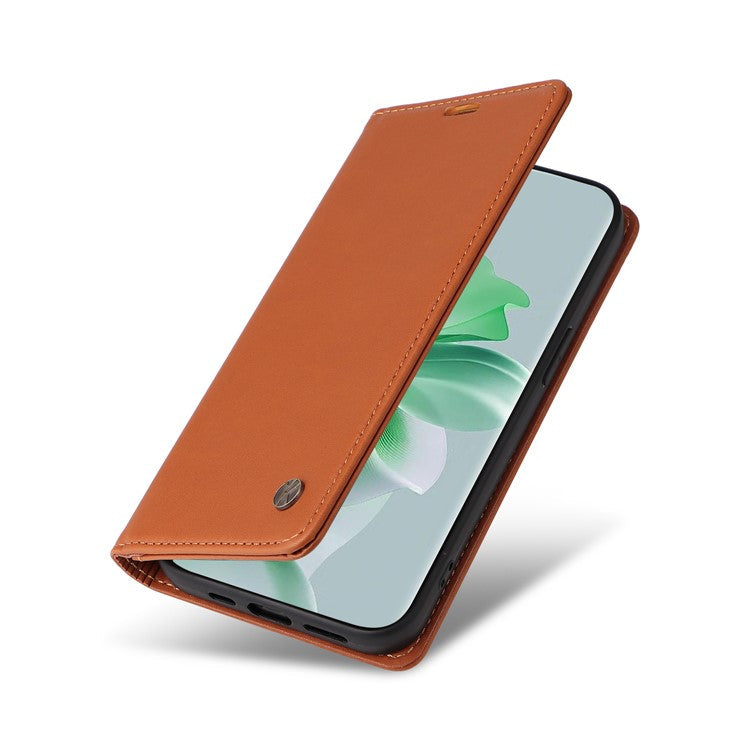 YIKATU YK-001 For Oppo Reno11 Pro 5G (Global) Wallet Case Flip Leather Cover Folding Stand - Brown