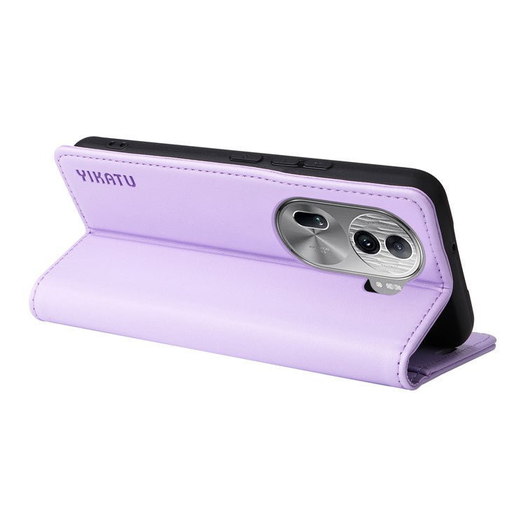 YIKATU YK-001 For Oppo Reno11 Pro 5G (Global) Wallet Case Flip Leather Cover Folding Stand - Light Purple