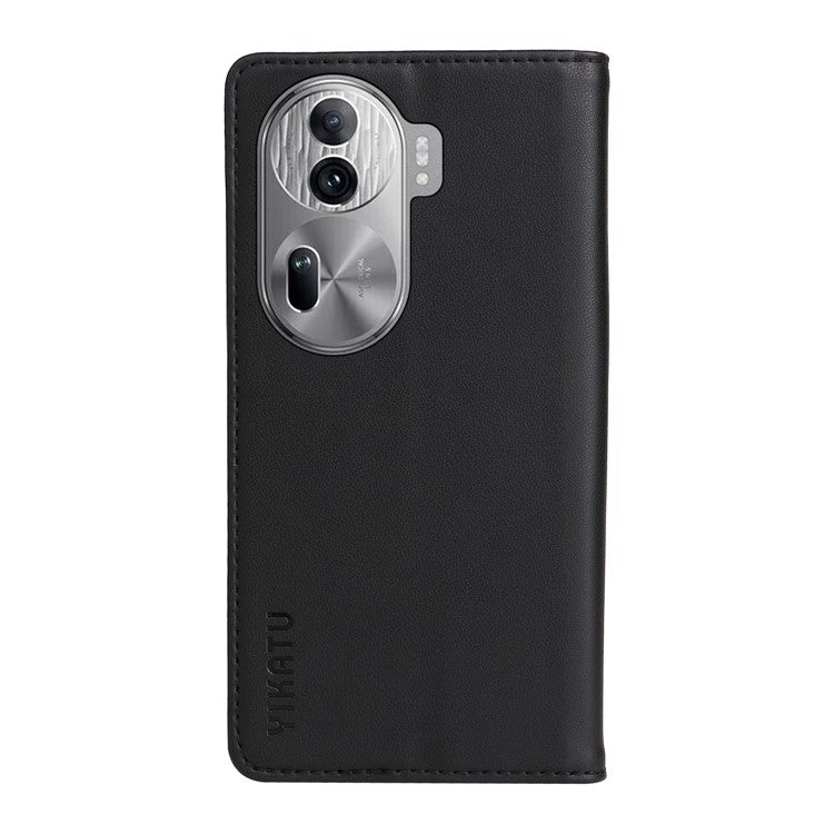 YIKATU YK-001 For Oppo Reno11 Pro 5G (Global) Wallet Case Flip Leather Cover Folding Stand - Black