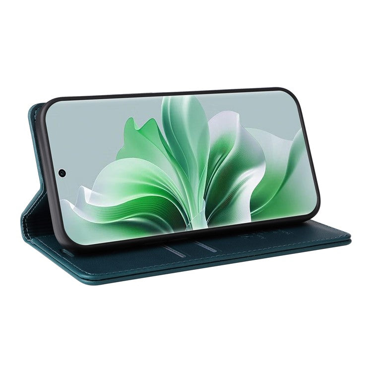 YIKATU YK-001 For Oppo Reno11 Pro 5G (Global) Wallet Case Flip Leather Cover Folding Stand - Green